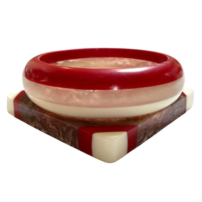 1930's Red Cherry And Creamy Bangles