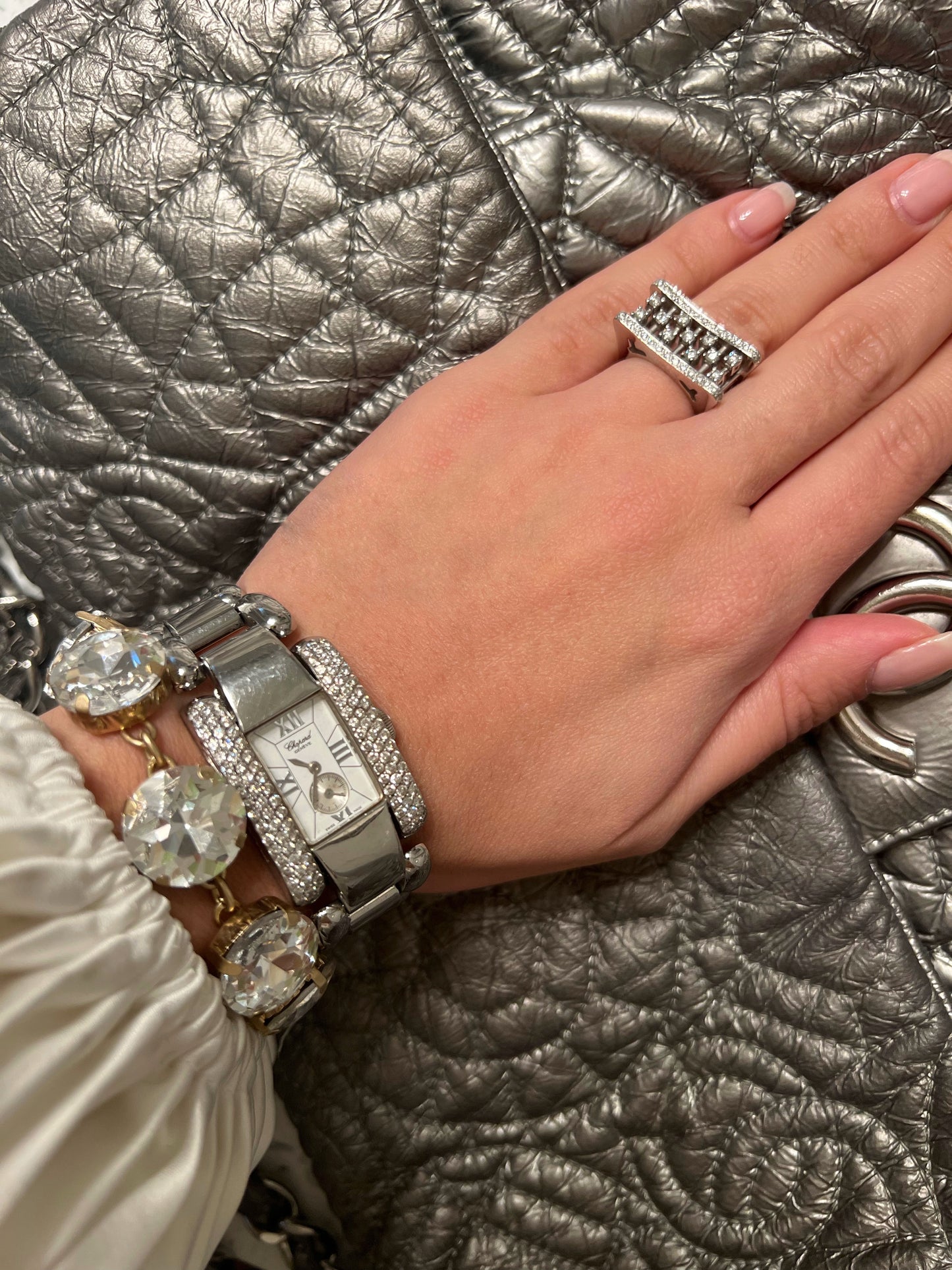 1980's Chunky Rhinestones Bracelet
