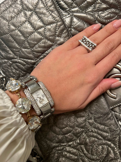 1980's Chunky Rhinestones Bracelet
