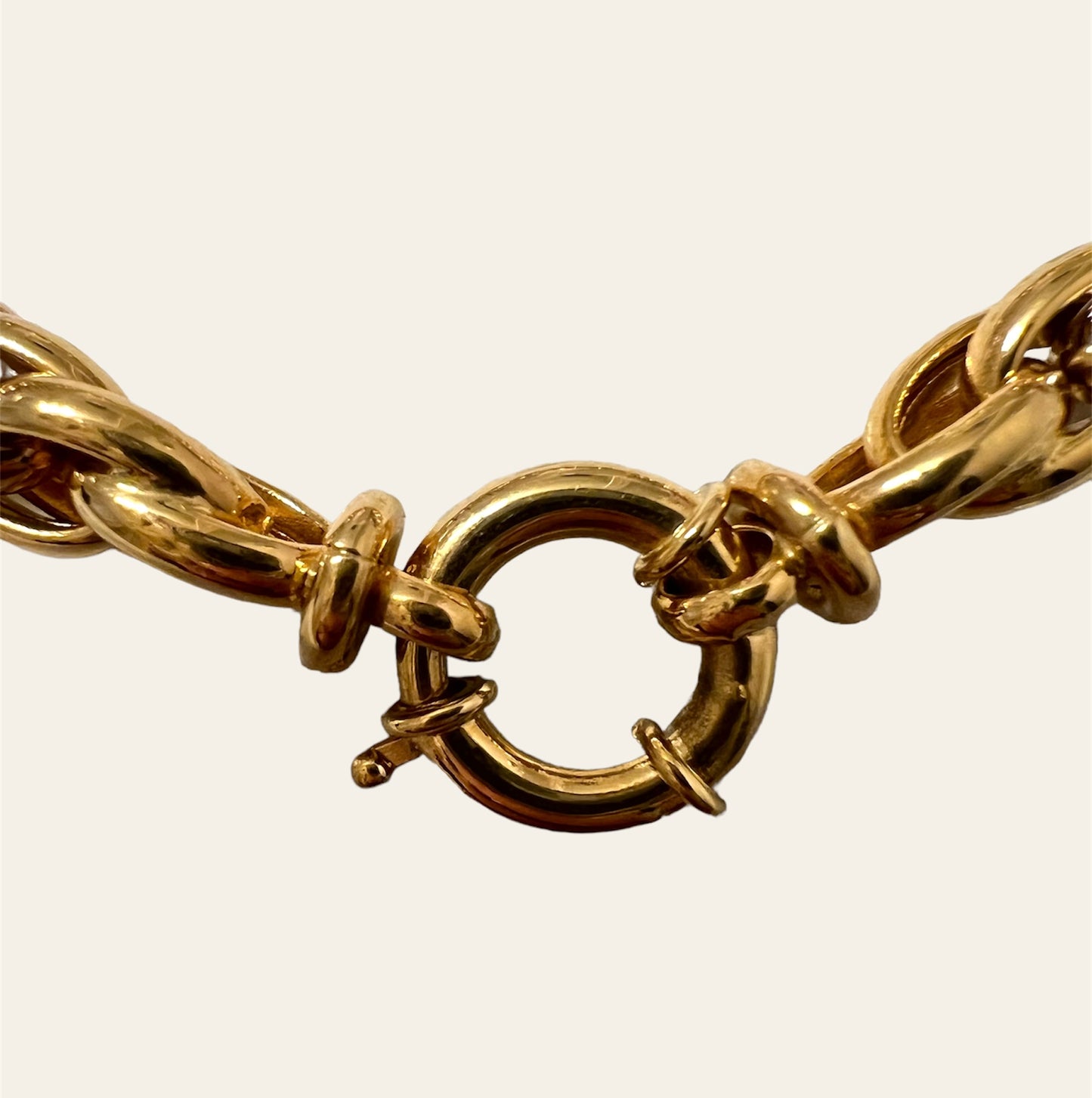 Classic Two-Tone 18k Gold Twisted Chain Bracelet