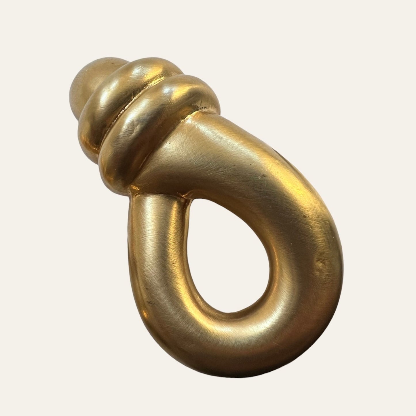 LES BERNARD Gold Tone Chunky Clip On Earrings