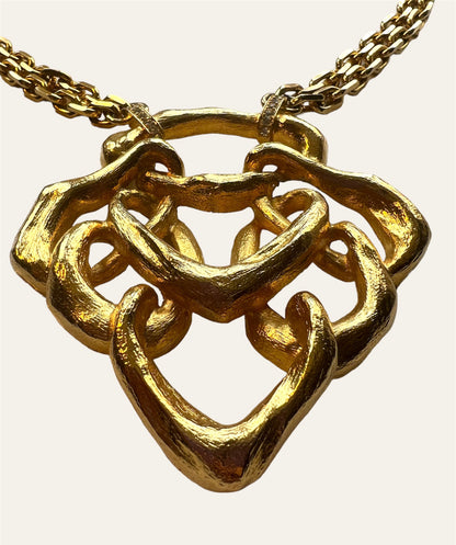 JOMAZ Runway Gold Tone Massive Statement Necklace