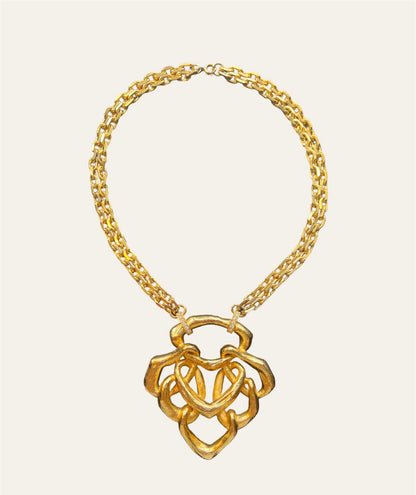 JOMAZ Runway Gold Tone Massive Statement Necklace