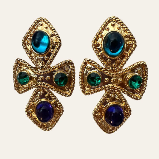 Gold Tone Dangle Earrings